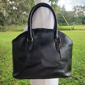 Coach black leather bag